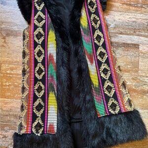 Judith March Multicolor Faux Fur Vest